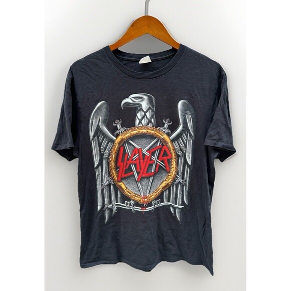Ring Spun Other - VTG SLAYER Men’s T-shirt Tee Shirt Size L Ring Spun Paper Tag  Y2K